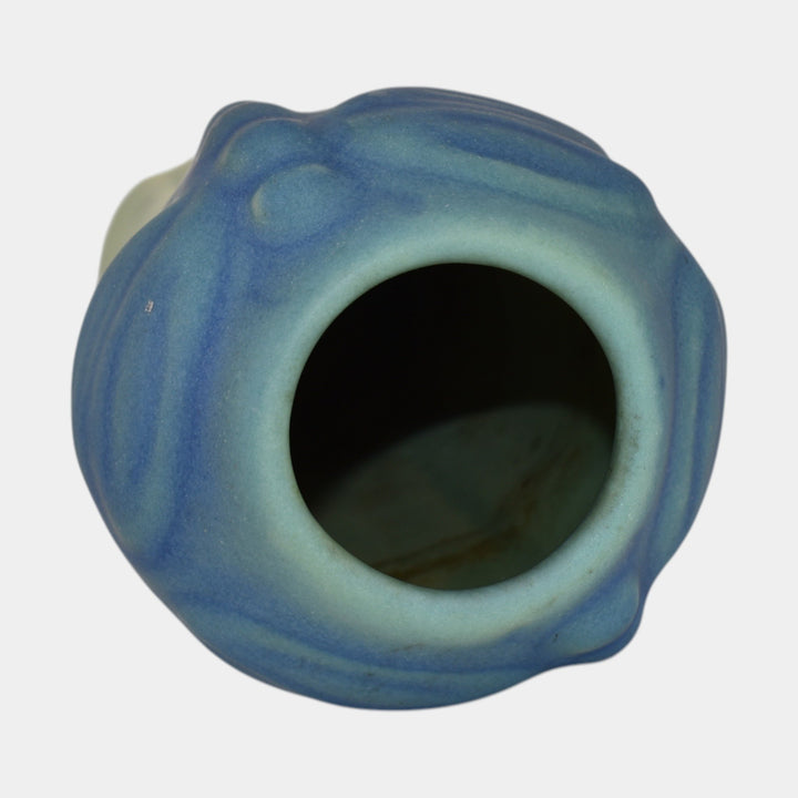 Van Briggle 1920s Vintage Arts And Crafts Pottery Blue Dragonfly Vase 792