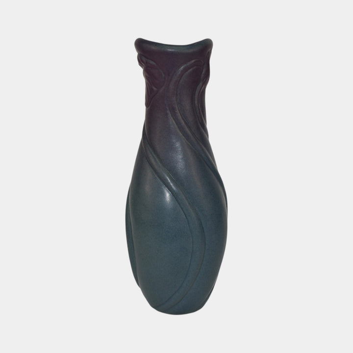 Van Briggle Vintage Mid Century Modern Pottery Blue Purple Ceramic Flower Vase - Just Art Pottery