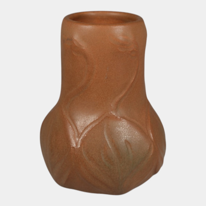 Van Briggle 1930s Vintage Arts And Crafts Pottery Brown Ceramic Flower Vase 645