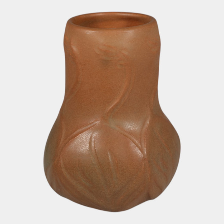 Van Briggle 1930s Vintage Arts And Crafts Pottery Brown Ceramic Flower Vase 645
