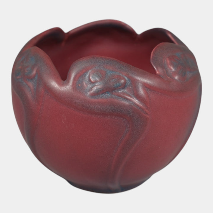 Van Briggle 1950s Vintage Art Pottery Red Ceramic Flower Vase