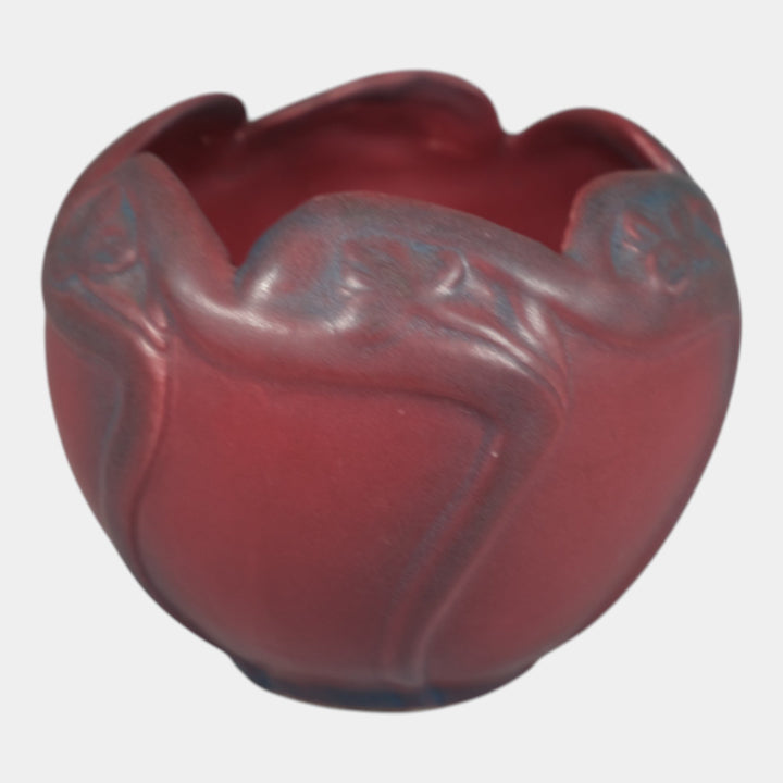 Van Briggle 1950s Vintage Art Pottery Red Ceramic Flower Vase