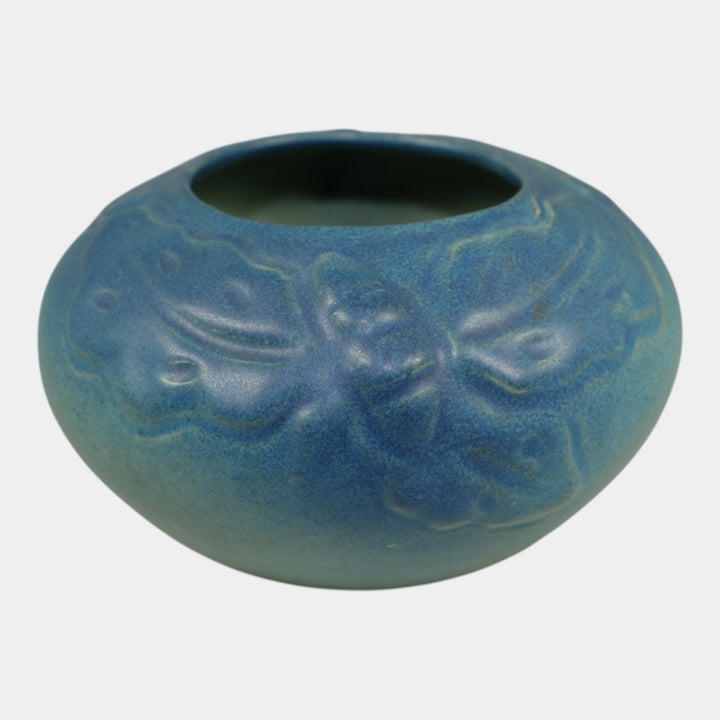 Van Briggle Late 1910s Arts And Crafts Pottery Blue Acorn Oak Leaf Vase 670