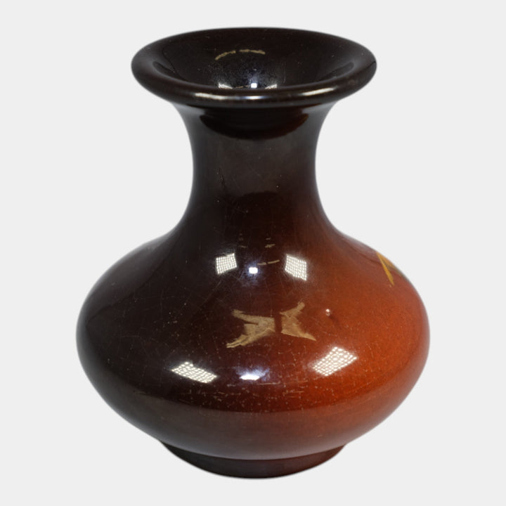 Weller Louwelsa 1900s Vintage Art Pottery Brown Ceramic Art Nouveau Flower Vase - Just Art Pottery