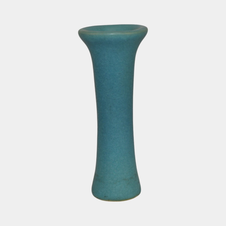 Van Briggle 1940s Vintage Art Pottery Blue Ceramic Bud Vase