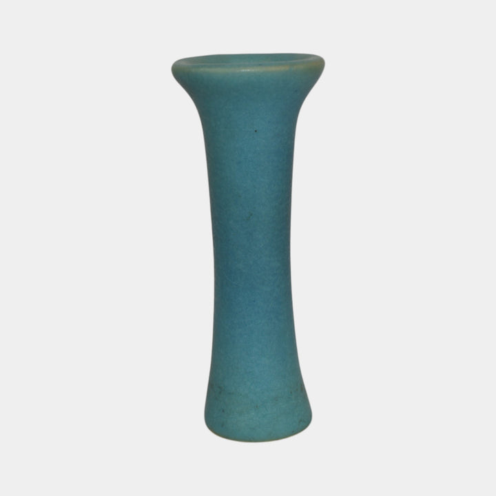 Van Briggle 1940s Vintage Art Pottery Blue Ceramic Bud Vase