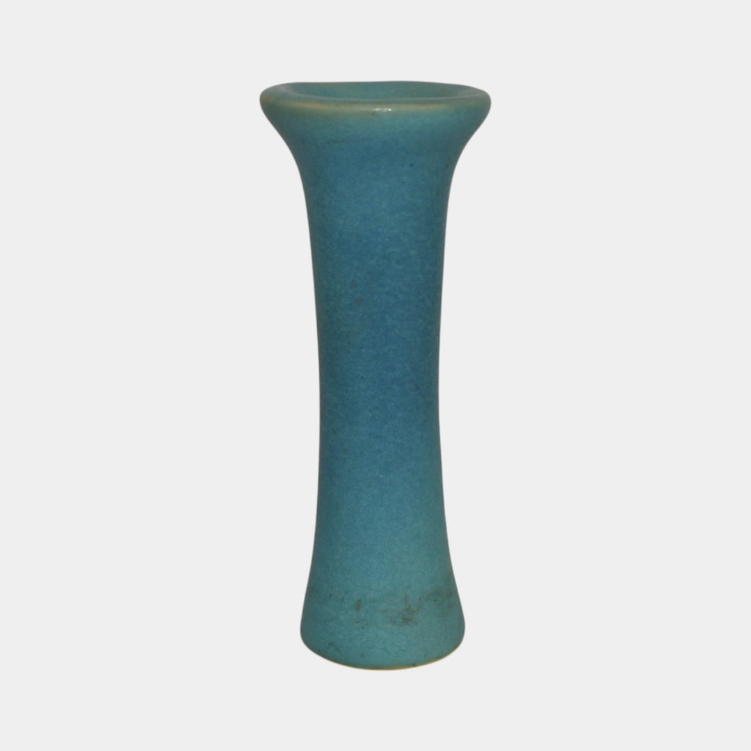 Van Briggle 1940s Vintage Art Pottery Blue Ceramic Bud Vase