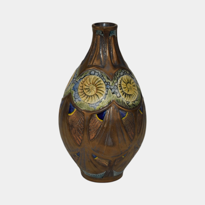 Calmwater Designs Stephanie Young Studio Art Pottery Ammonite Study Shell Vase