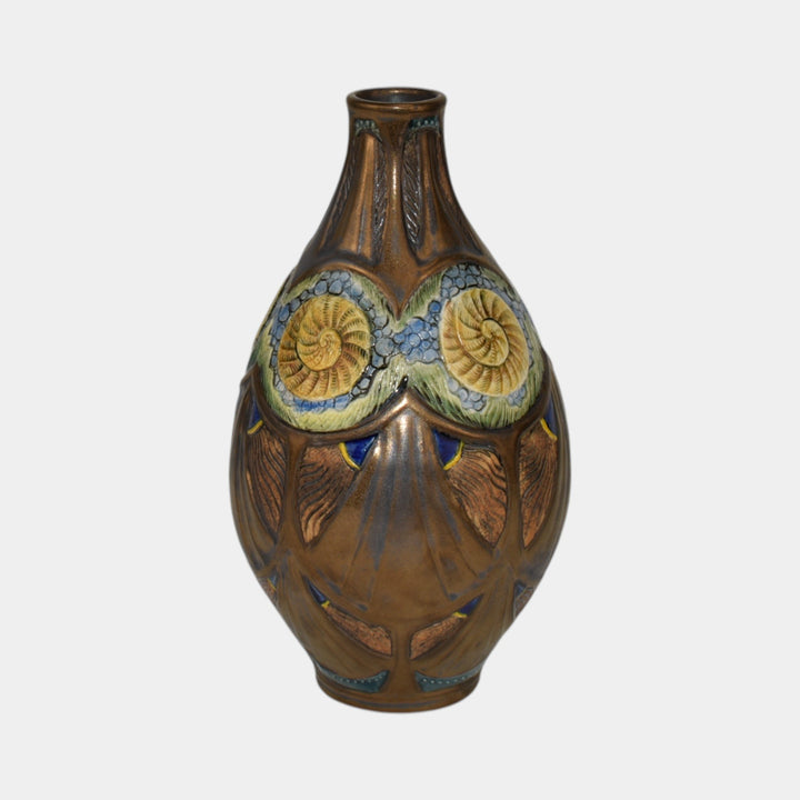 Calmwater Designs Stephanie Young Studio Art Pottery Ammonite Study Shell Vase