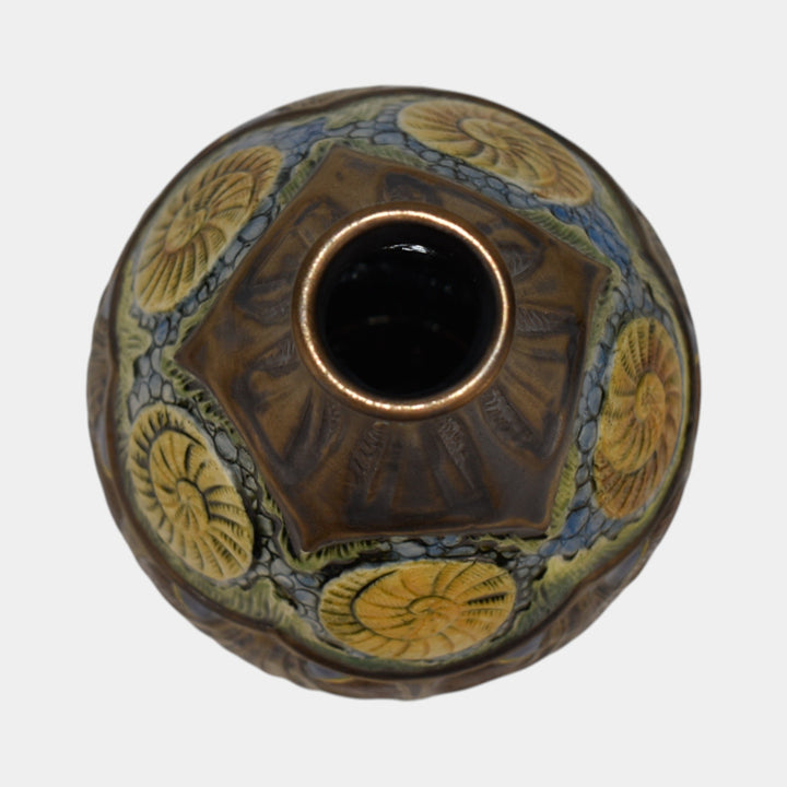 Calmwater Designs Stephanie Young Studio Art Pottery Ammonite Study Shell Vase