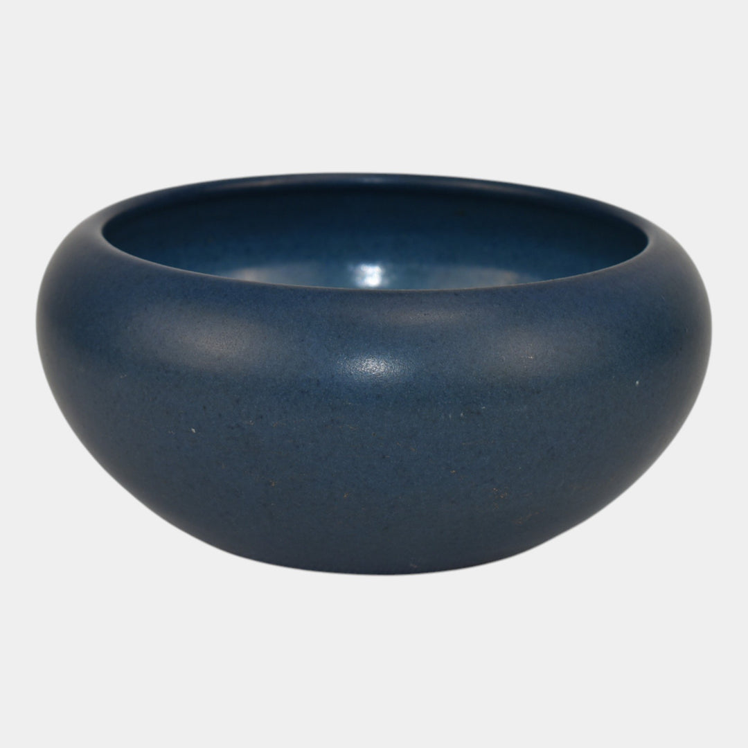 Marblehead Vintage Arts and Crafts Pottery Blue Ceramic Bowl