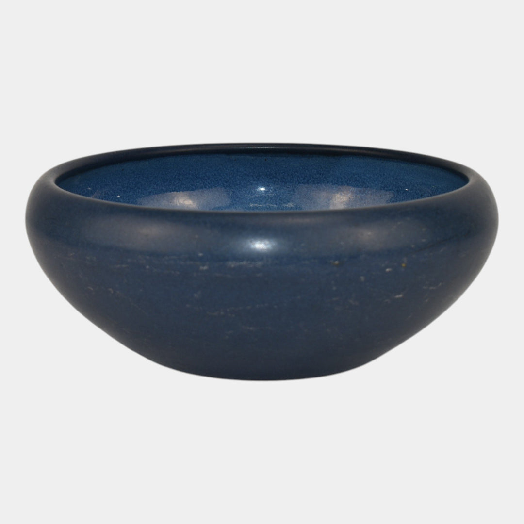Marblehead Vintage Arts and Crafts Pottery Blue Ceramic Bowl
