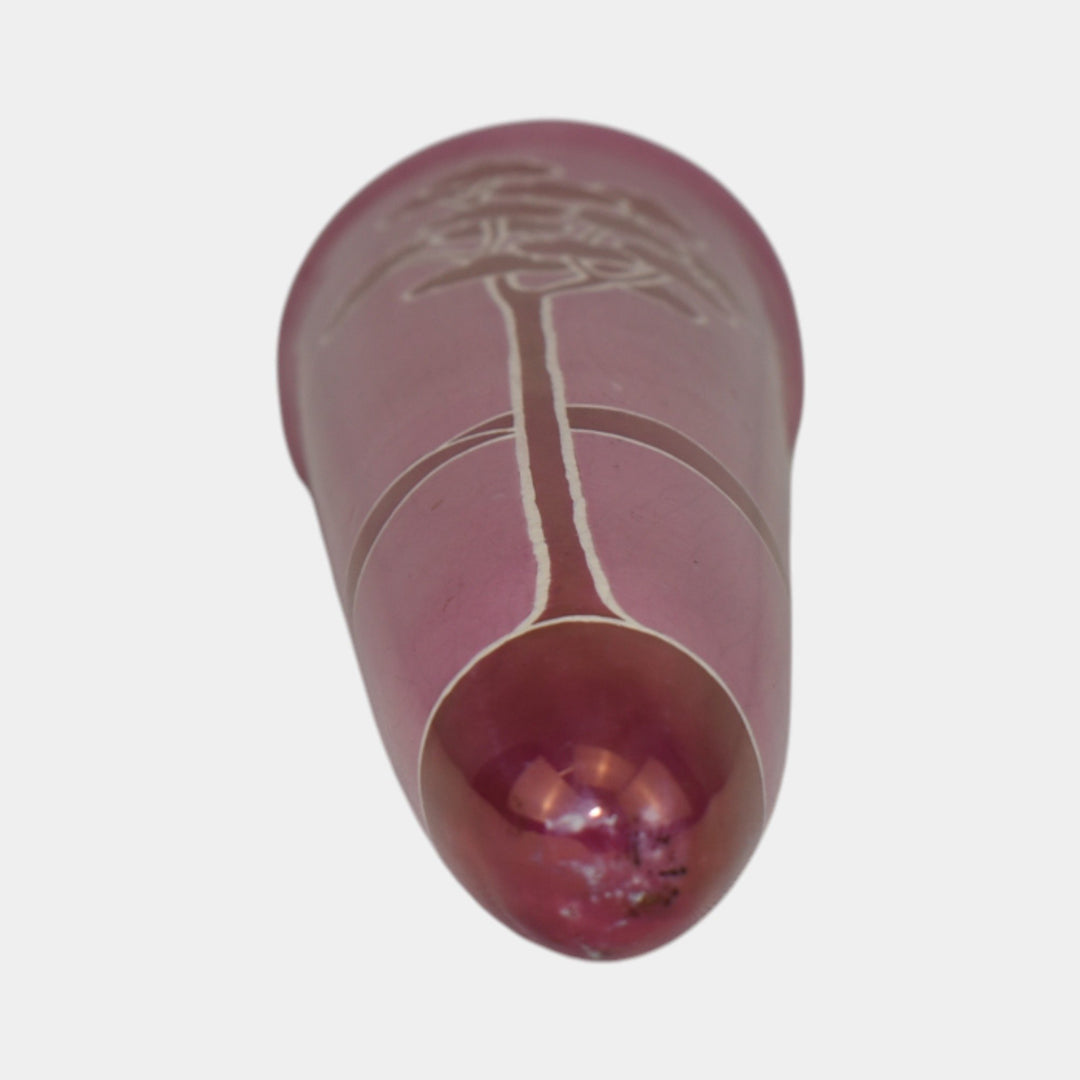 Weller Marengo Pink Luster 1920-25 Vintage Art Pottery Tree Wall Pocket