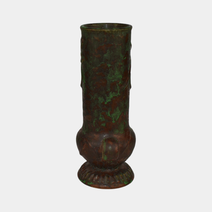 Weller Coppertone 1920s Vintage Arts and Crafts Pottery Matte Green Ceramic Vase