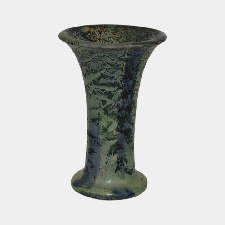 Weller Frosted Matte Vintage Arts and Crafts Pottery Green Ceramic Vase