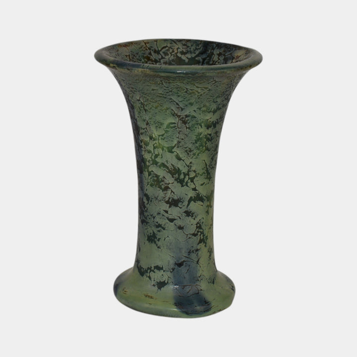 Weller Frosted Matte Vintage Arts and Crafts Pottery Green Ceramic Vase
