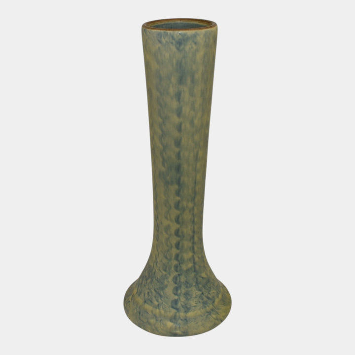 Peters and Reed Landsun1920s Arts And Crafts Blue Yellow Pottery Ceramic Vase