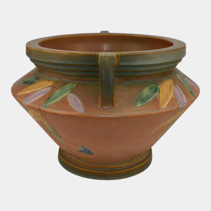 Roseville Futura Tan 1928 Vintage Art Pottery Ceramic Jardiniere Planter 616-8
