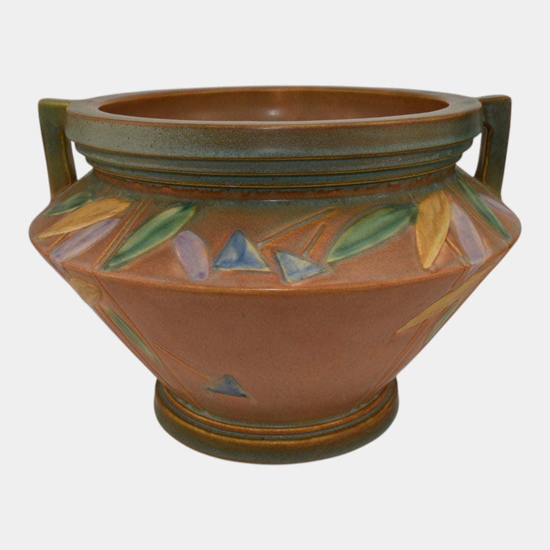 Roseville Futura Tan 1928 Vintage Art Pottery Ceramic Jardiniere Planter 616-8