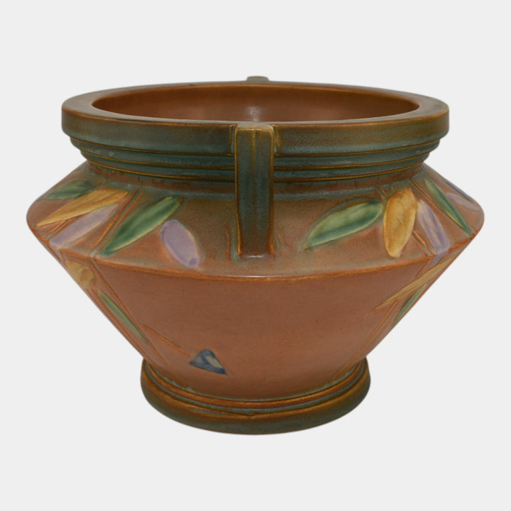 Roseville Futura Tan 1928 Vintage Art Pottery Ceramic Jardiniere Planter 616-8