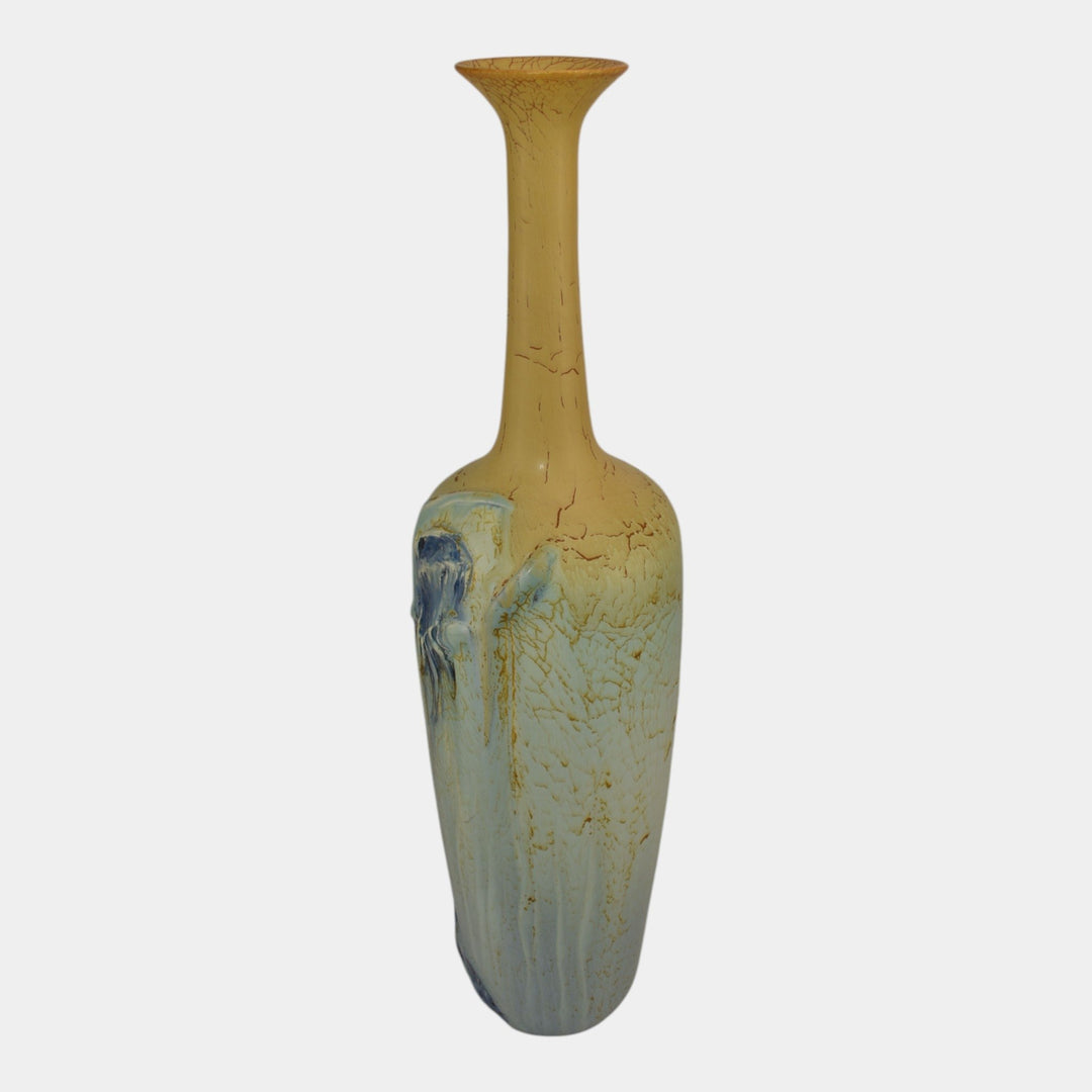 Ephraim Faience Experimental Hand Made Pottery Mermaid Ceramic Vase - Just Art Pottery