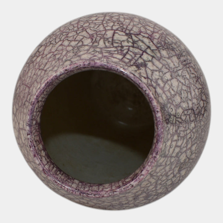 Weller Lustre Cloudburst 1921 Vintage Art Deco Pottery Mottled Purple Vase
