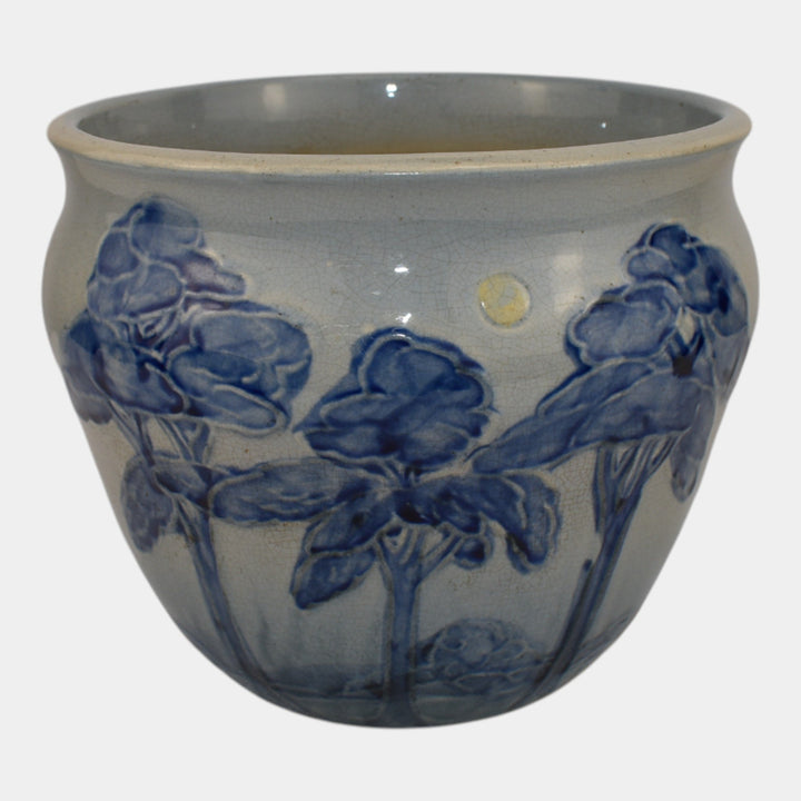 Weller Jap Birdimal Frederick Rhead Art Pottery Blue Scenic Jardiniere Planter