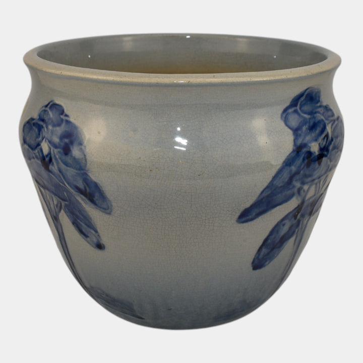 Weller Jap Birdimal Frederick Rhead Art Pottery Blue Scenic Jardiniere Planter
