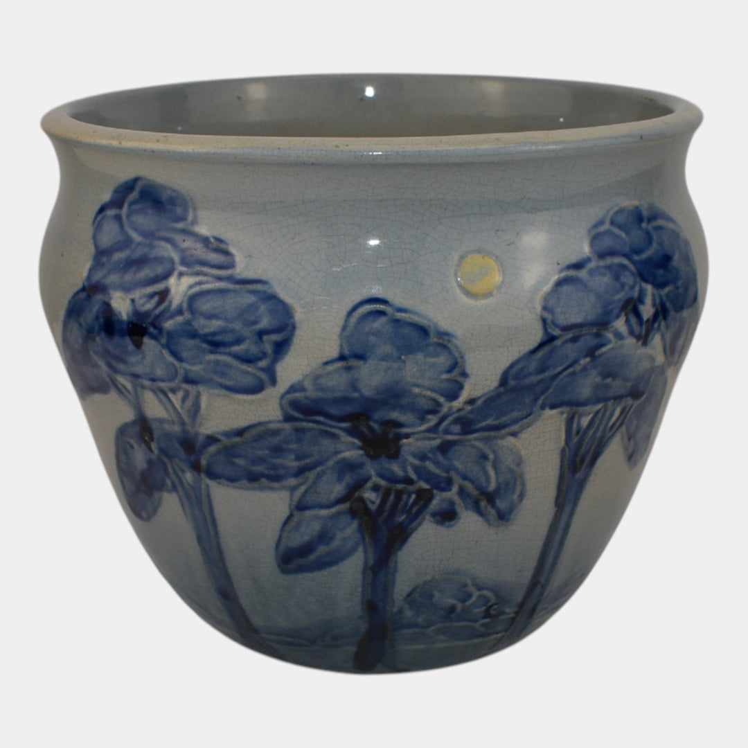 Weller Jap Birdimal Frederick Rhead Art Pottery Blue Scenic Jardiniere Planter