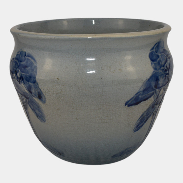 Weller Jap Birdimal Frederick Rhead Art Pottery Blue Scenic Jardiniere Planter