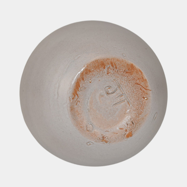 North Dakota School of Mines UND Vintage Art Pottery White Vase Julia Mattson - Just Art Pottery