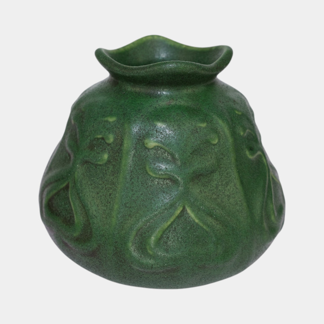Roseville Chloron 1905 Vintage Art Pottery Matte Green Ceramic Vase C24 - Just Art Pottery