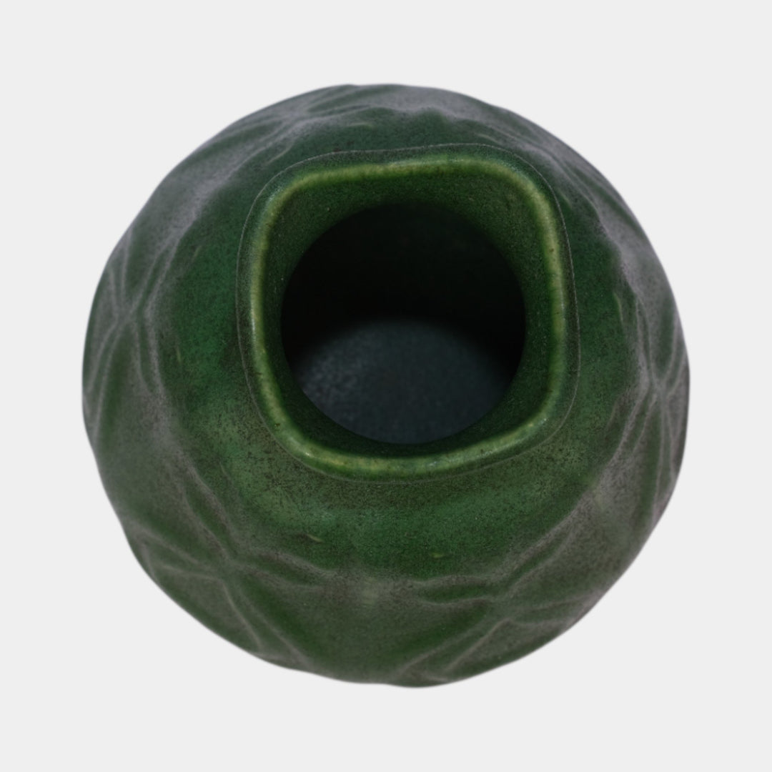 Roseville Chloron 1905 Vintage Art Pottery Matte Green Ceramic Vase C24 - Just Art Pottery