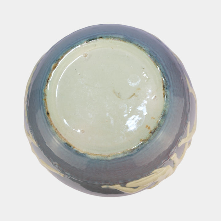 Weller Narona Ware Vintage Art Pottery Blue Ceramic Jardiniere Planter