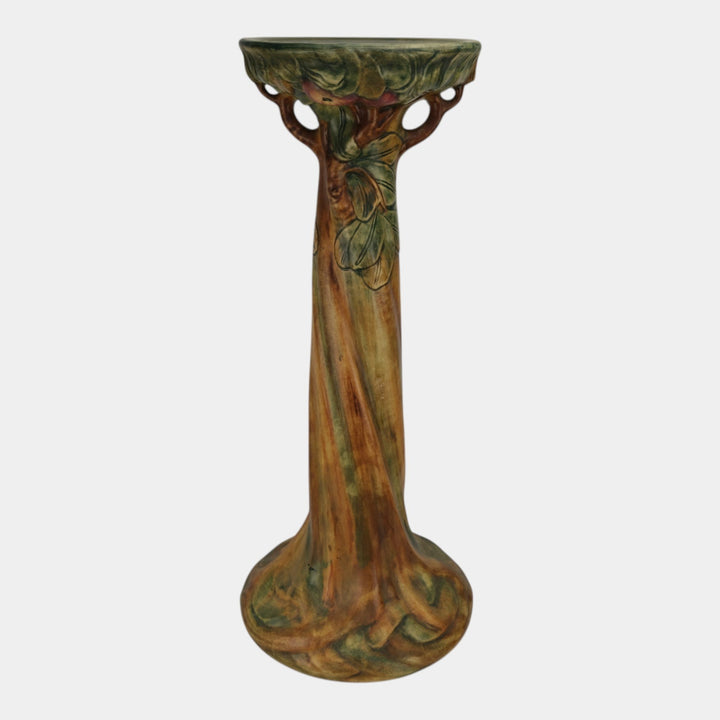 Weller Pottery Baldin Flemish Red Apple Tall Ceramic Pedestal