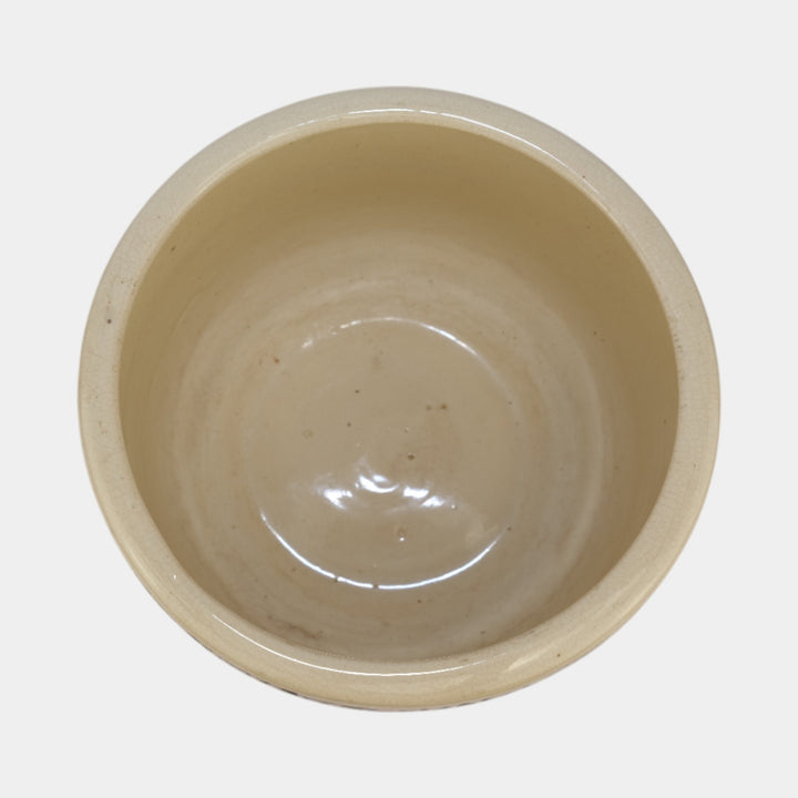 Weller Zona 1920s Vintage Art Pottery Ivory And Green Ceramic Jardiniere - Just Art Pottery