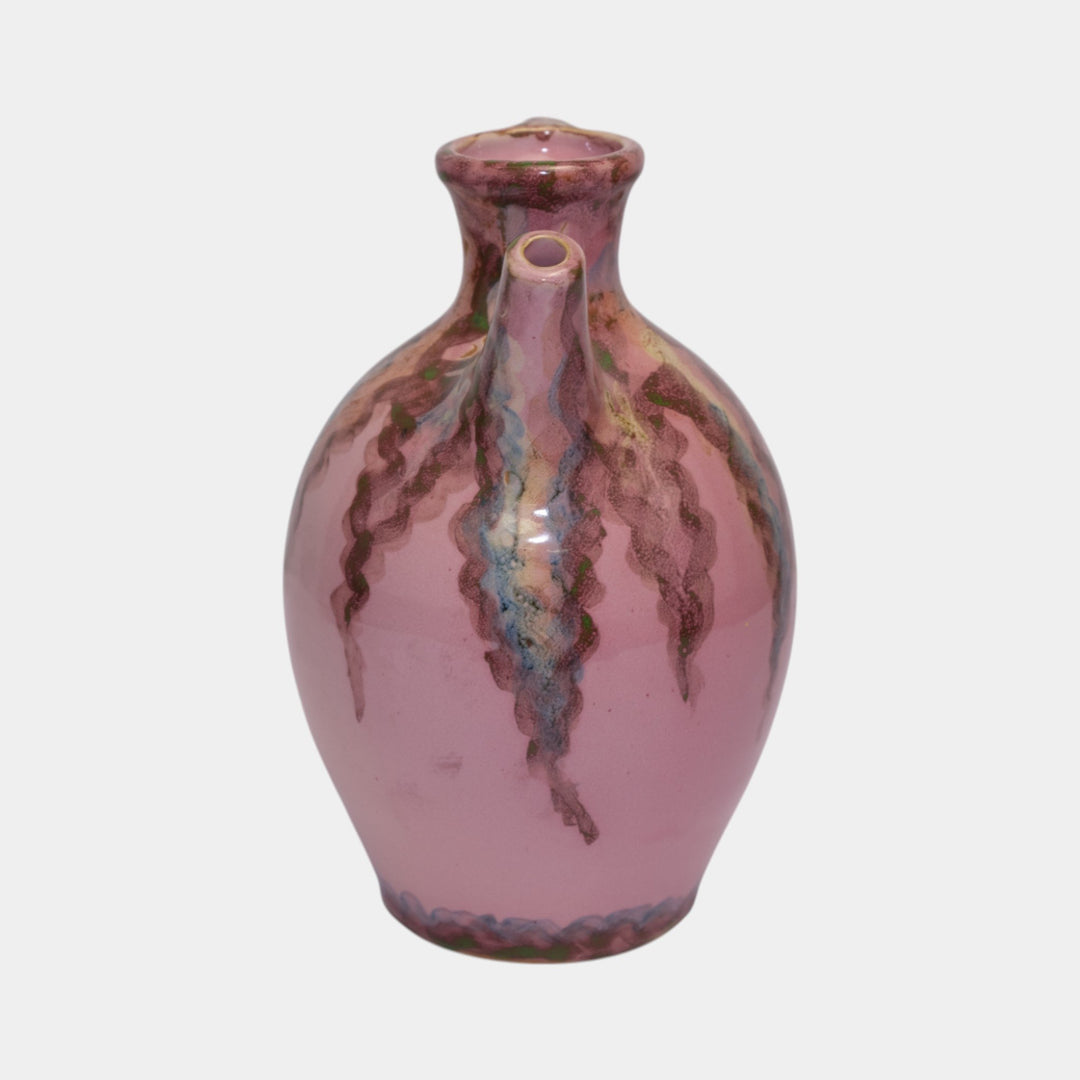 Weller Juneau 1920s Vintage Art Deco Pottery Pink Ceramic Ewer Jug Vase
