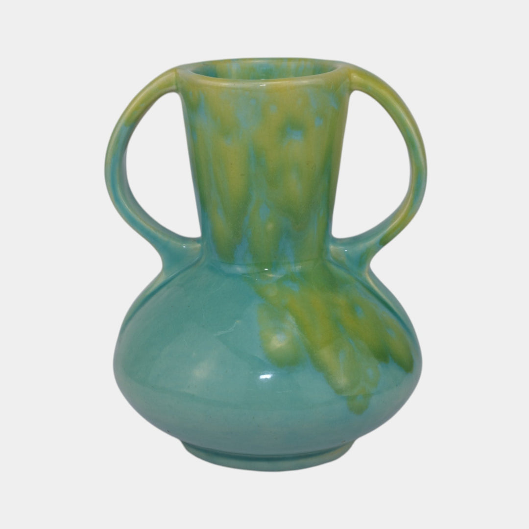 Weller Glaze Variant Vintage Art Pottery Blue Green Ceramic Vase - Just Art Pottery