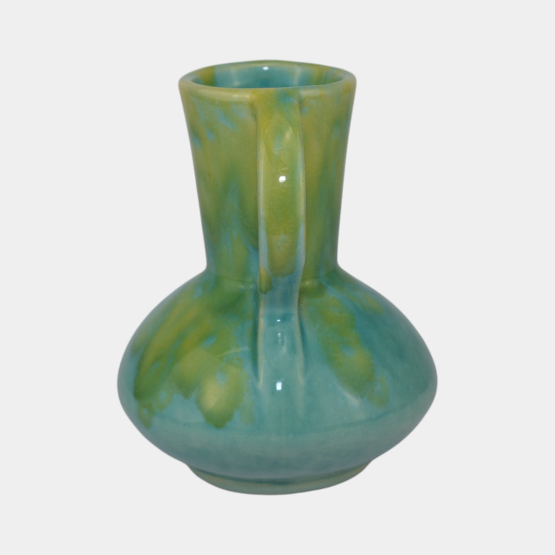 Weller Glaze Variant Vintage Art Pottery Blue Green Ceramic Vase - Just Art Pottery