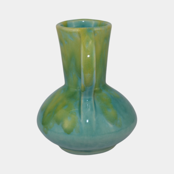 Weller Glaze Variant Vintage Art Pottery Blue Green Ceramic Vase - Just Art Pottery