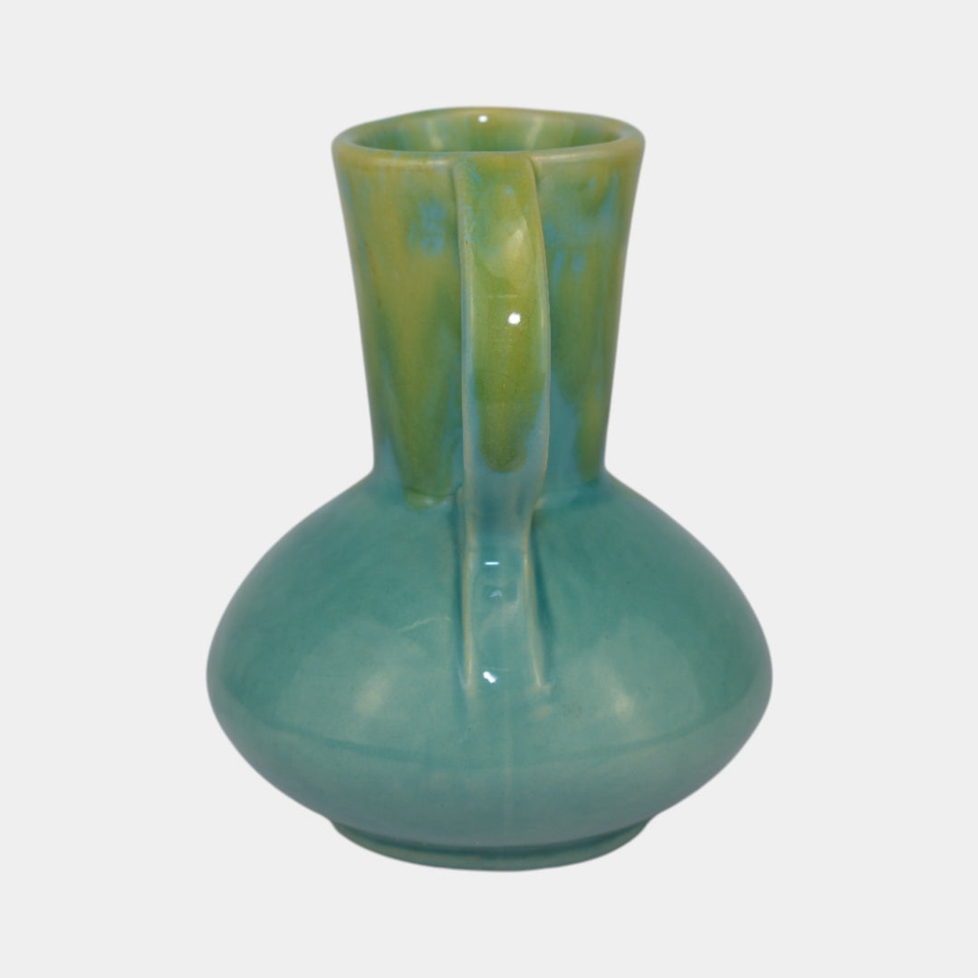 Weller Glaze Variant Vintage Art Pottery Blue Green Ceramic Vase - Just Art Pottery