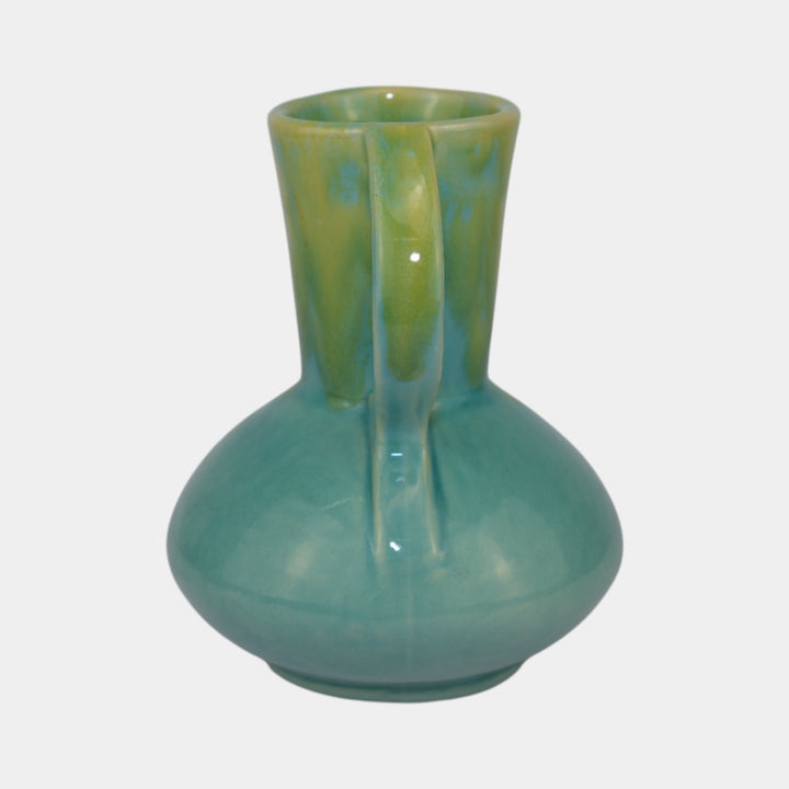 Weller Glaze Variant Vintage Art Pottery Blue Green Ceramic Vase - Just Art Pottery