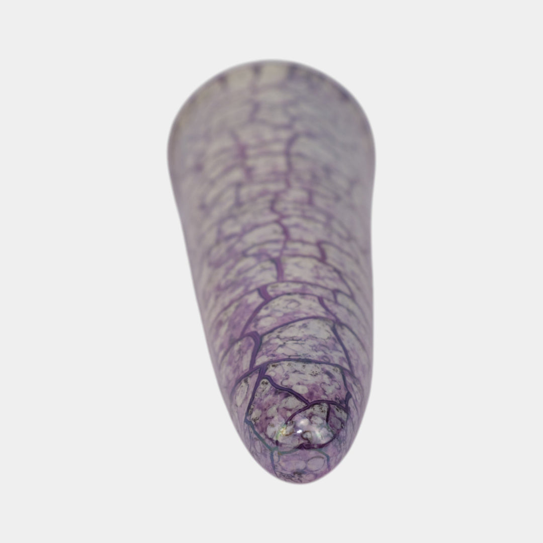 Weller Cloudburst 1921 Vintage Art Pottery Purple Crackle Pattern Wall Pocket