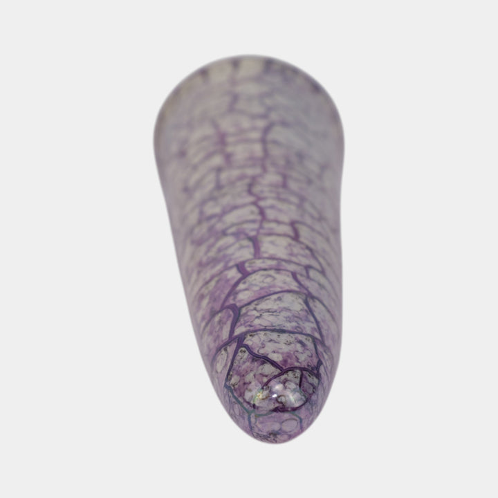 Weller Cloudburst 1921 Vintage Art Pottery Purple Crackle Pattern Wall Pocket