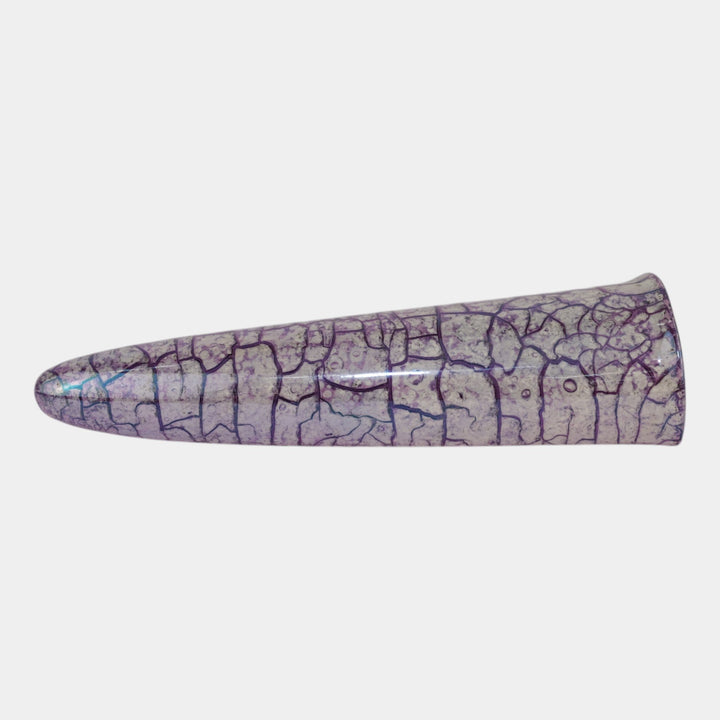 Weller Cloudburst 1921 Vintage Art Pottery Purple Crackle Pattern Wall Pocket