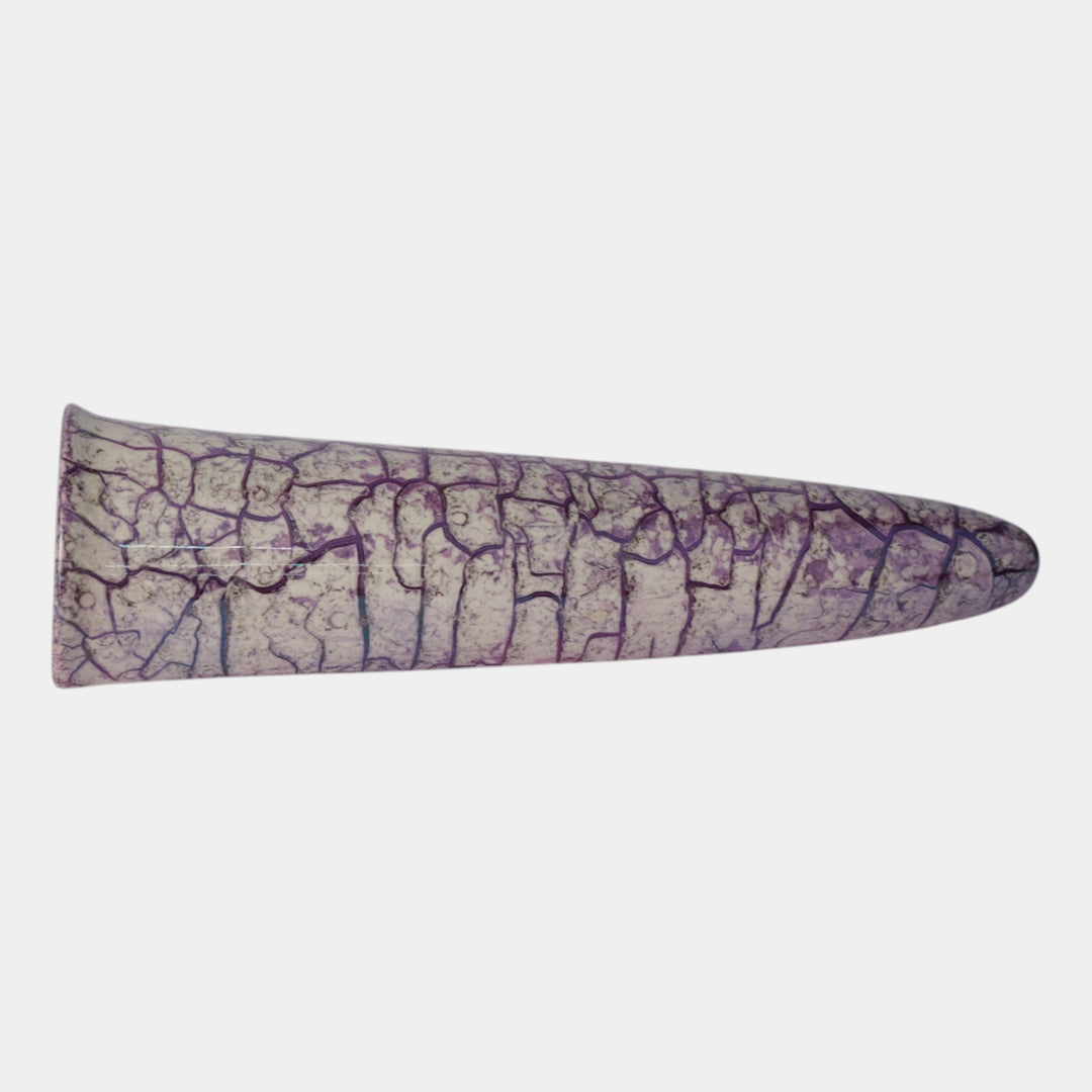 Weller Cloudburst 1921 Vintage Art Pottery Purple Crackle Pattern Wall Pocket