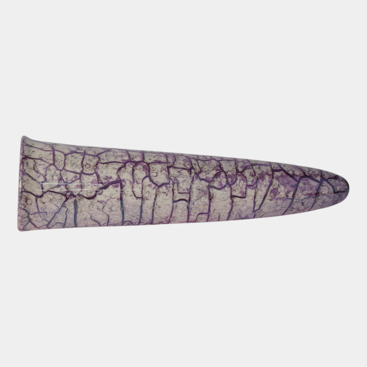 Weller Cloudburst 1921 Vintage Art Pottery Purple Crackle Pattern Wall Pocket