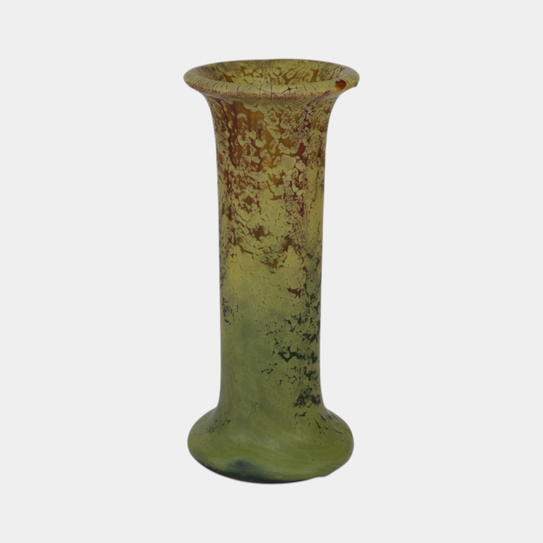 Weller Frosted Matte 1915 Vintage Arts and Crafts Pottery Green Ceramic Vase - Just Art Pottery