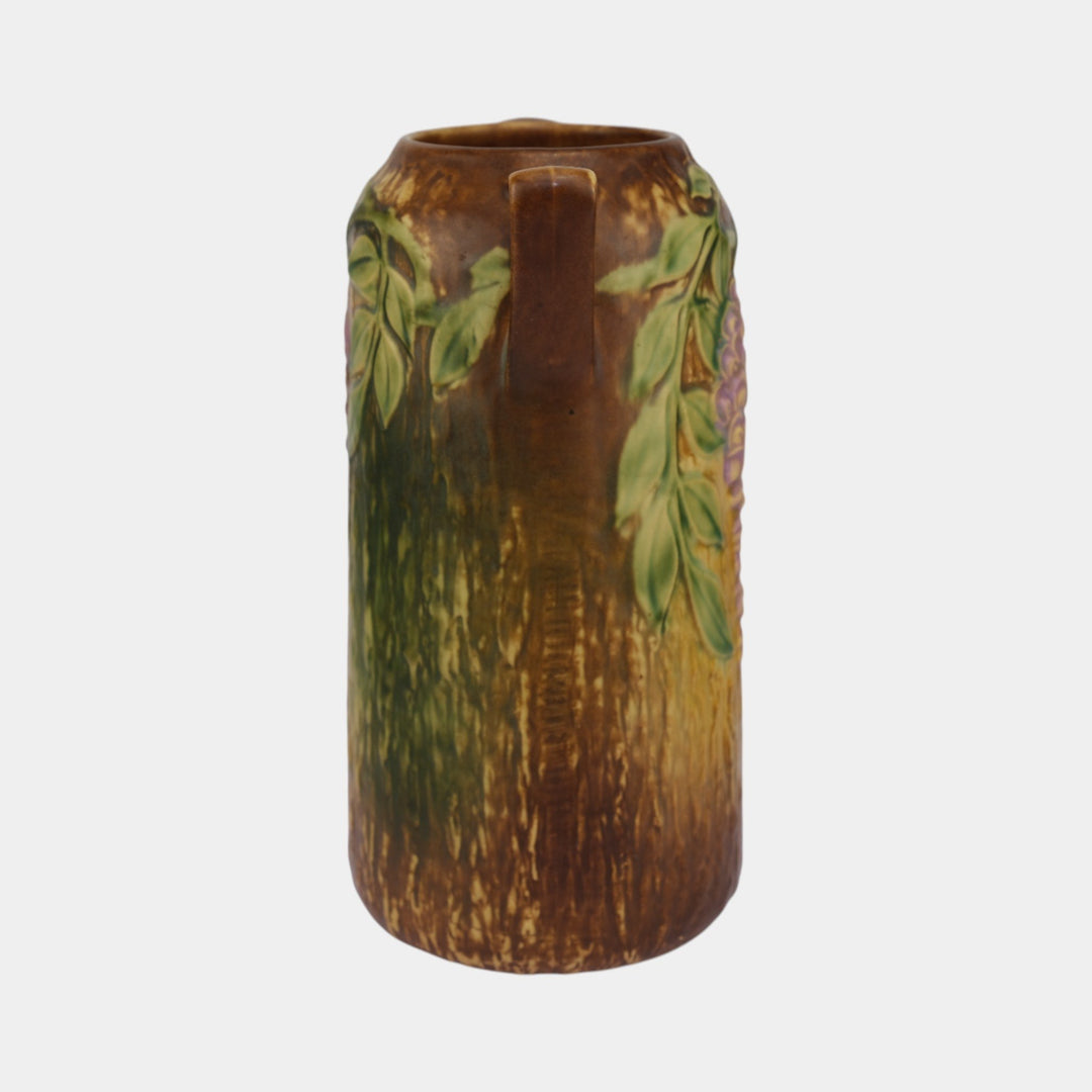 Roseville Wisteria Tan 1933 Vintage Arts And Crafts Pottery Ceramic Vase 639-10