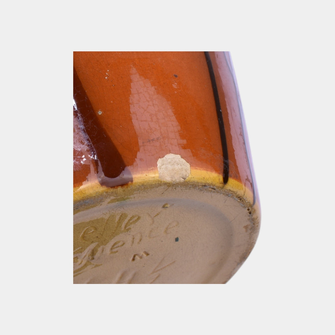 Weller Rhead Faience 1904 Vintage Pottery Large Handled Floor Vase - Just Art Pottery